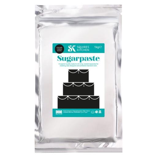Squires Sugarpaste Tuxedo Black 1kg