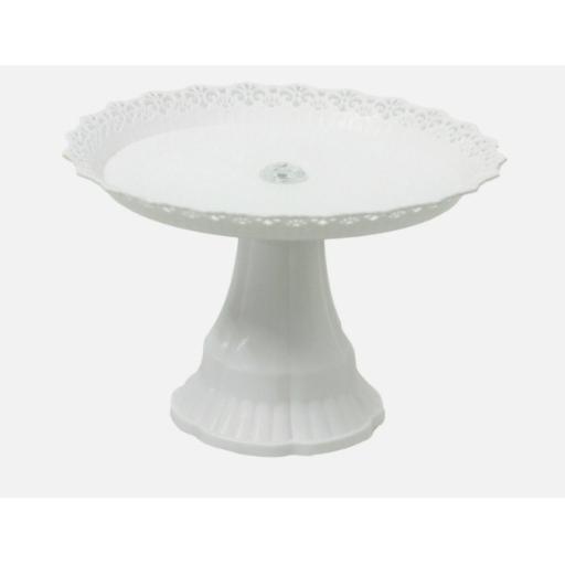 White  Cake Stand 8"