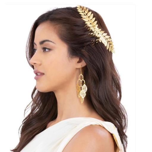 Grecian Gold Leaf Jewellery Kit Hair Slide, Earrings & Arm Cuff