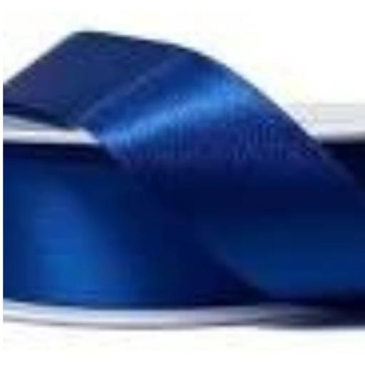 Double Faced Poly Satin Ribbon Roll - Royal Blue 25mm x 1m