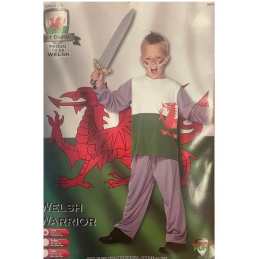 Welsh Warrior Kids Costume 3-5 yrs