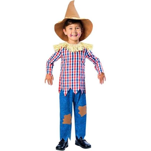 Christys Dress Up Scarecrow Boy Fancy Dress Costume - Scarecrow Boy  Size7-8 Years
