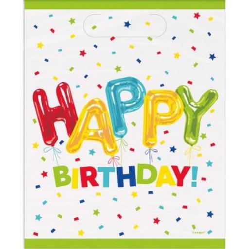 Happy Birthday Loot Bags 8 Ct