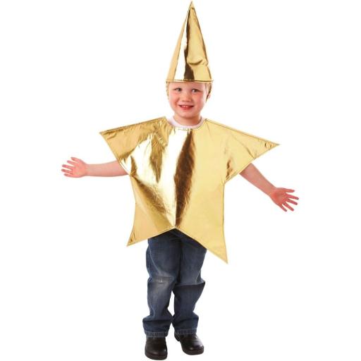Children's Costume Star, Gold, 3-5 Years