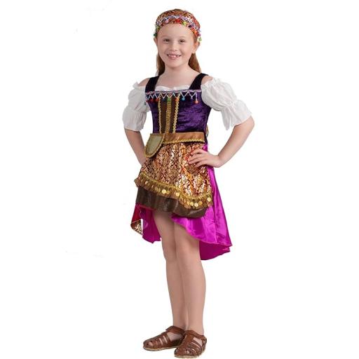 Dress Up America Gypsy Costume for Girls - Fortune Teller Costume Set for Kids