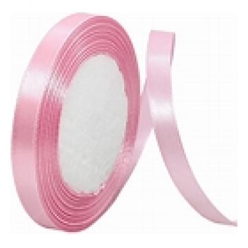 Double Sided Satin Ribbon Pink - 10mm x 1m