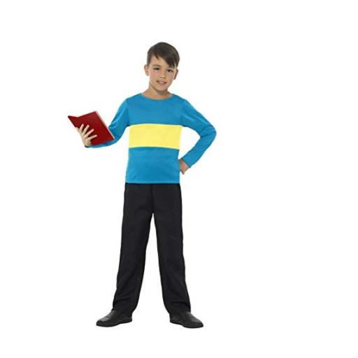 Jumper, Blue with Yellow Stripe - L