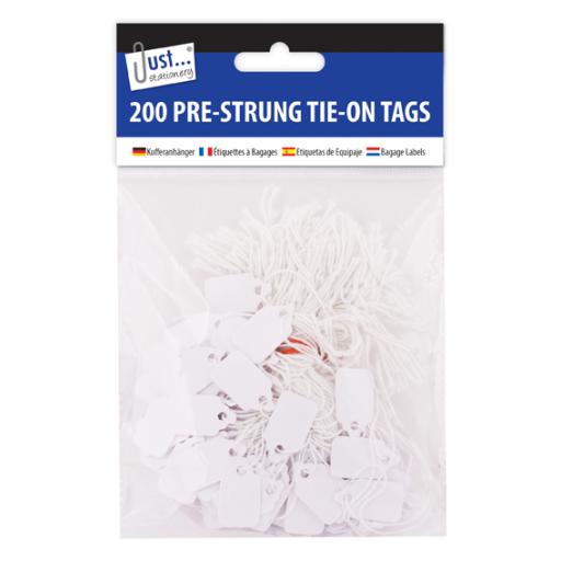 Pre Strung White Tags 200 Pack