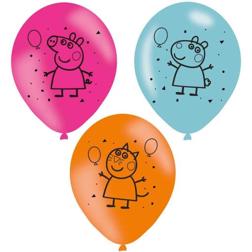 Peppa Pig Latex Balloons 6pk