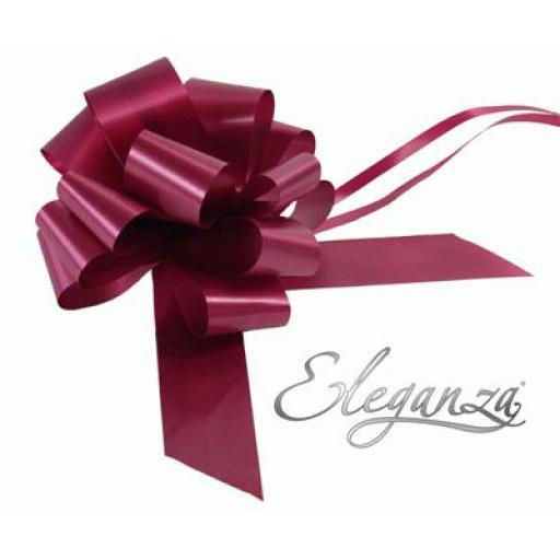 20 Burgundy Pull Bows (50mm)