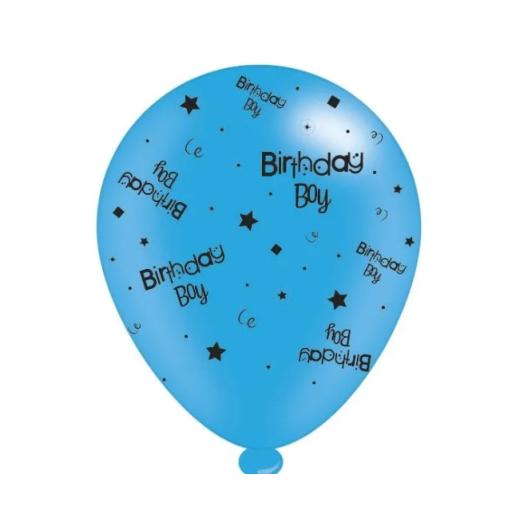 Birthday Boy Latex Balloons (6 pks of 8 balloons)