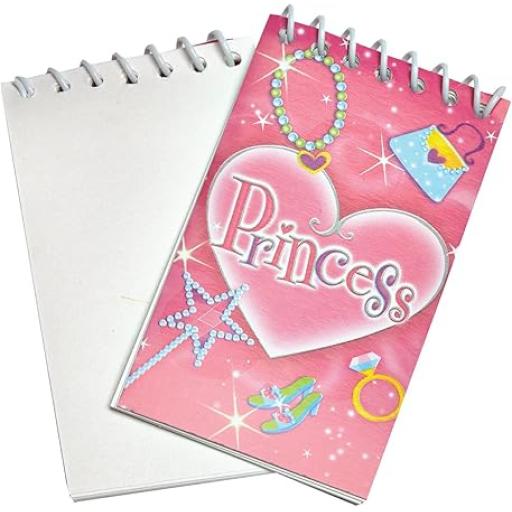 Princess Mini Spiral Notebooks 4 For £1 Party Bag Fillers
