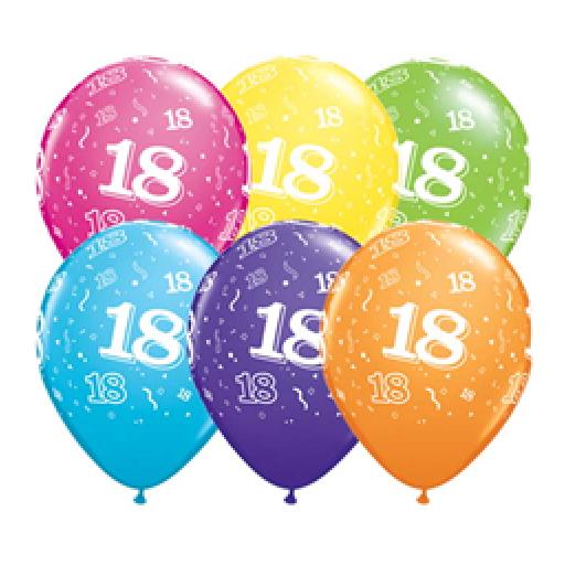6 Age 60 Assorted Colours Latex Balloons 11 Inch