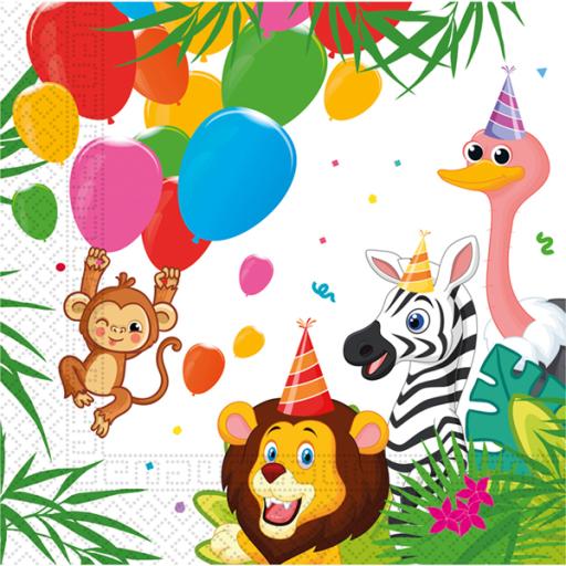 Amscan Jungle Friends Napkins 20pk
