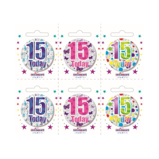 Age 15 Birthday Badge