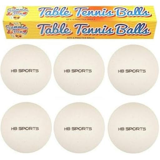 Henbrandt Table Tennis 6cm Balls 6 Pack