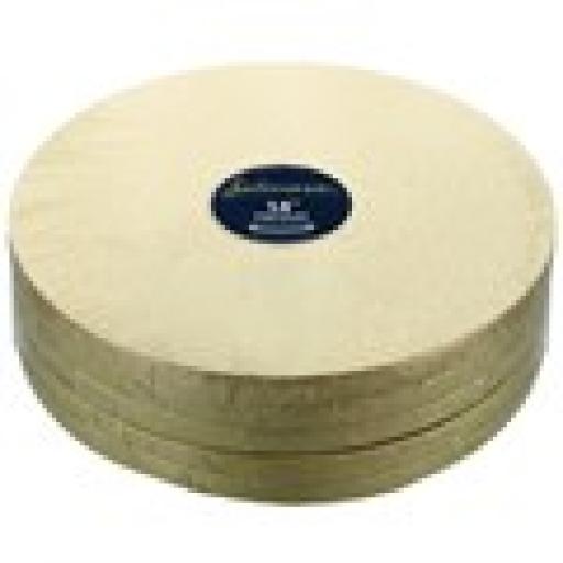 Satinara 14" (355mm) Pale Gold Round Cake Boards