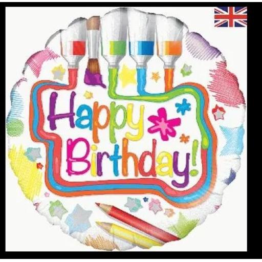 18inch Art Birthday Foil Balloon