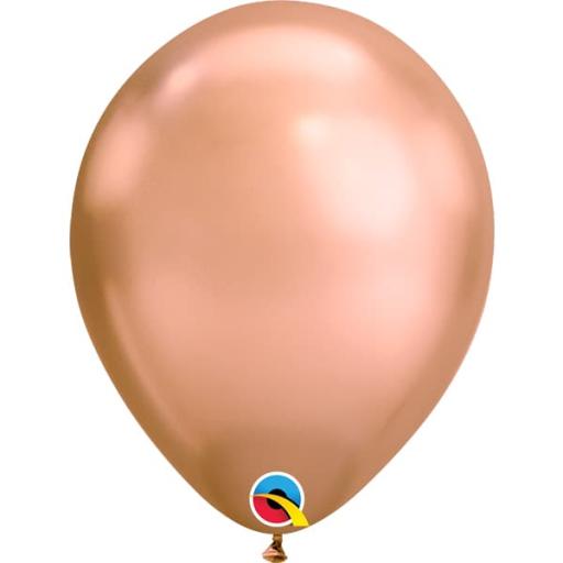 11" Chrome Rose Gold Latex Balloons 100pcs