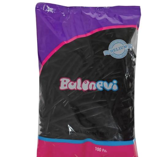 Balonevi Black Modelling Balloon 260 - 100pcs