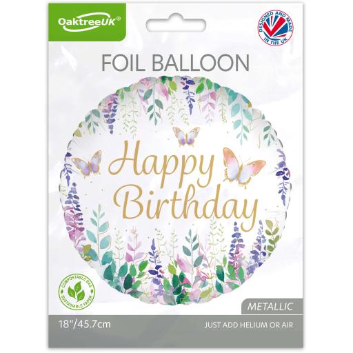 18inch Watercolour Floral Foil Balloon