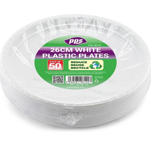 PPS Large Plastic 50  Plates 26cm