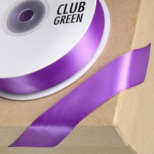 Double Sided Satin Ribbon Purple - 38mm x 1m