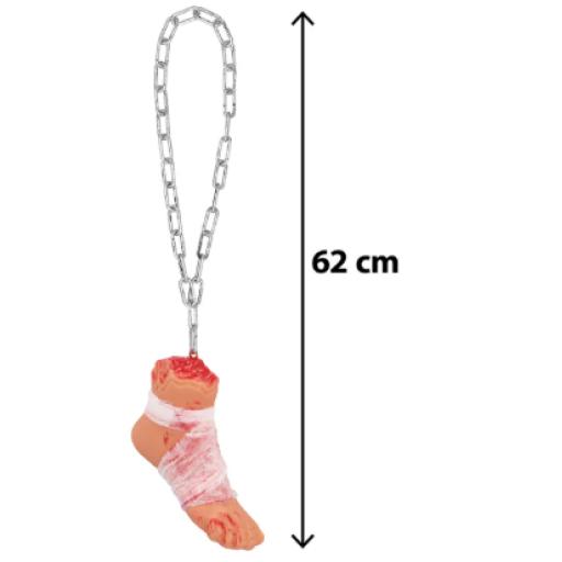 Decoration Bloody leg with chain